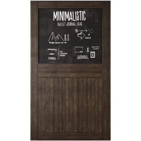 Ebony 36x84 in. Sliding Barn Door, Half Chalkboard Design,Assembly Required, Finished Barn Door Only, Interior Use in Saudi Arabia