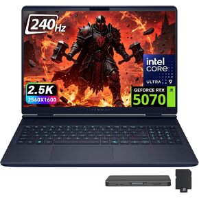 Dell Alienware 16X Aurora 16" WQXGA 240Hz Gaming Laptop, Intel Ultra 9 275HX, GeForce RTX 5070, 32GB DDR5, 2TB Storage(1TB SSD+1TB Docking Station), Backlit Keyboard, Win 11 Pro, Interstellar Indigo in Kuwait