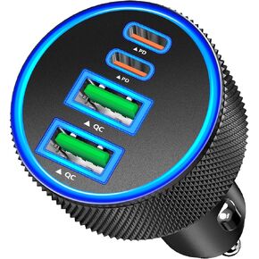 Stuffcool Car Charger USB C, 4Port 90W 2USB-C & 2USB-A Car Power Adapter in Saudi Arabia