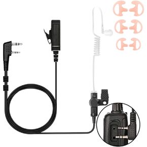 Walkie Talkie Earpiece with Mic Compatible for Kenwood Baofeng SAMCOM BTECH Retevis Walkie Talkies Radios and BF-F8HP UV-82HP UV-5R UV82 UV82C UV5X3 TK NX, Acoustic Tube Headset, in Saudi Arabia