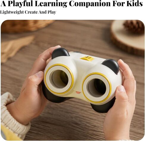 Educational Kids Binoculars Set | Lightweight Compact Design, Toy Binoculars with Strap, Portable, for Pretend Play, Green in Kuwait