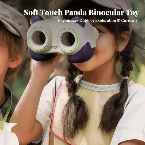 Educational Kids Binoculars Set | Lightweight Compact Design, Toy Binoculars with Strap, Portable, for Pretend Play, Green in Kuwait