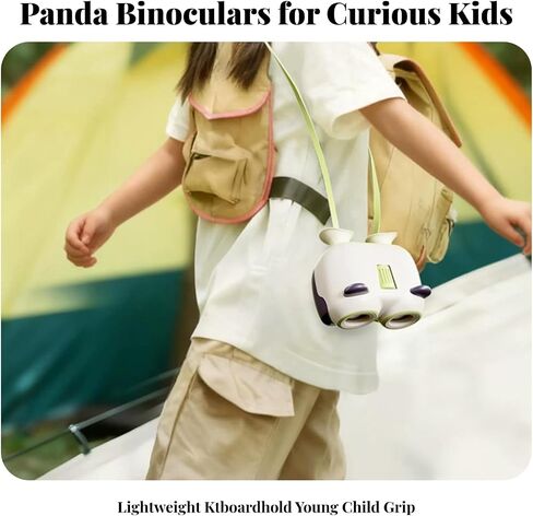 Educational Kids Binoculars Set | Lightweight Compact Design, Toy Binoculars with Strap, Portable, for Pretend Play, Green in Kuwait