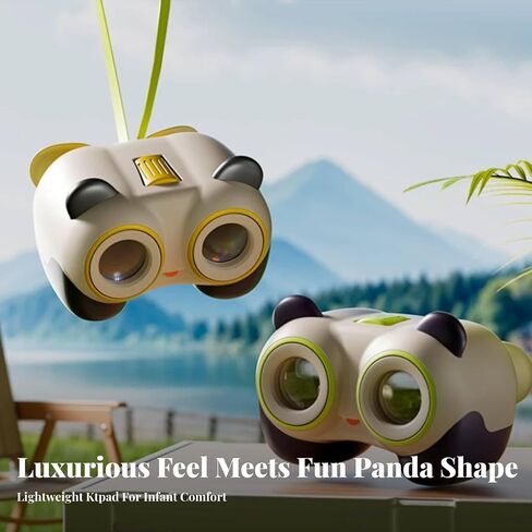 Educational Kids Binoculars Set | Lightweight Compact Design, Toy Binoculars with Strap, Portable, for Pretend Play, Green in Kuwait