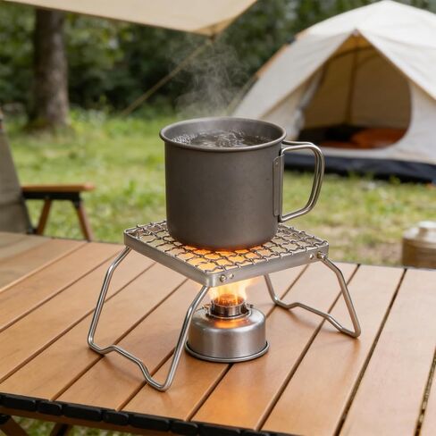 REDCAMP 6" Small Folding Campfire Grill, 304 Stainless Steel Firepit Grill Grate, Heavy Duty Portable Camping Grill with Carrying Bag for Outdoor Cooking Backpacking Hiking Picnics BBQ in Saudi Arabia
