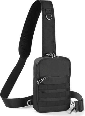 Sling Bag, Tactical Anti Theft Crossbody Bag with Zipper Lock RFID EDC Small Chest Bags for Men Women in Saudi Arabia