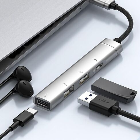 Type C to USB Hub Adapter for Phones, Tablets,Connect USB Devices to Your Type C Port Aluminum Alloy Shells Heat Sink in Kuwait