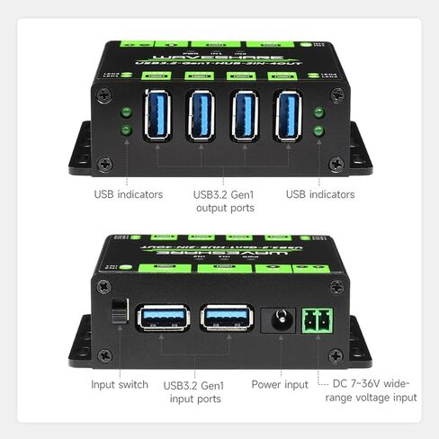 USB 3.2 Hub With Hosts Support, Expand 4X USB Ports, Industrial Grade Chip MTT Technology, Stable And Fast For Office, Home, Industrial Grade USB Hub in Saudi Arabia