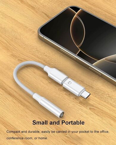 AreMe 2 Pack Headphone Adapter for Lightning to USB C Male and 3.5mm Female in Saudi Arabia