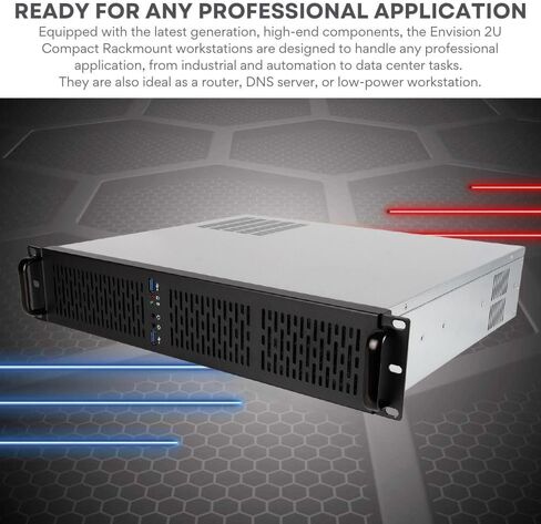Quiet Rackmount Computer (3.4-4.6GHz AMD Ryzen 7 5700X CPU, 64GB RAM, 2TB SSD, Quadro A1000, W11 Pro) - 2U Rack Mount Server or Workstation Desktop PC for Home or Business in Saudi Arabia