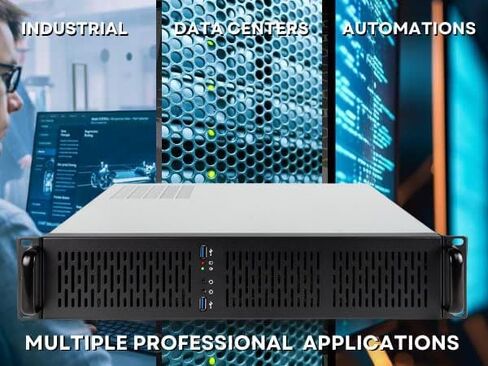 Quiet Rackmount Computer (3.4-4.6GHz AMD Ryzen 7 5700X CPU, 64GB RAM, 2TB SSD, Quadro A1000, W11 Pro) - 2U Rack Mount Server or Workstation Desktop PC for Home or Business in Saudi Arabia
