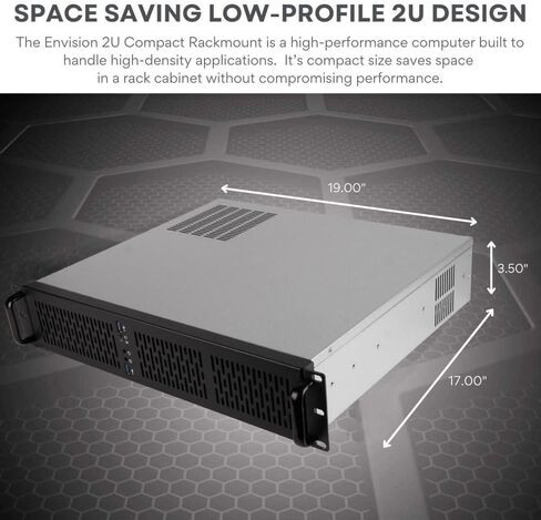 Quiet Rackmount Computer (3.4-4.6GHz AMD Ryzen 7 5700X CPU, 64GB RAM, 2TB SSD, Quadro A1000, W11 Pro) - 2U Rack Mount Server or Workstation Desktop PC for Home or Business in Saudi Arabia