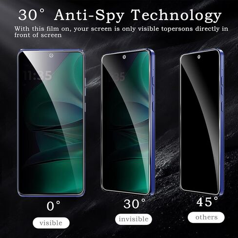 [2+2 Pack] Privacy Screen Protector for Motorola Moto G Stylus 2025, Anti-Spy Shatterproof Tempered Glass with Camera Lens Tempered Glass 9H Hardness Bubble Free Anti-Glare Case Friendly in Saudi Arabia