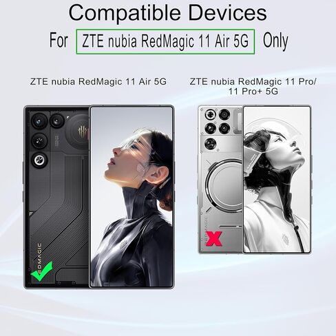 Ibywind for ZTE nubia RedMagic 11 Air Screen Protector,2 Pack,9H Hardness Tempered Glass and Camera Lens Protector,with Alignment Frame,Full Coverage,Bubble Free,Fingerprint Unlock,Scratch Resistant in Kuwait
