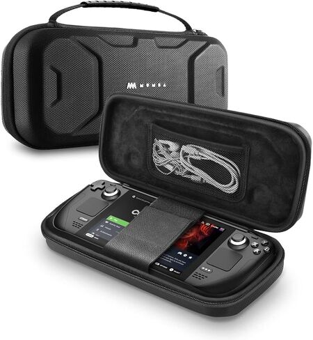 Mumba Carrying Case Compatible with Steam Deck 2022, Protective EVA Hard Shell and Waterproof Surface, Portable Travel Carry Handbag Pouch for Steam Deck Console & Accessories[Large Capacity](Black) in Saudi Arabia