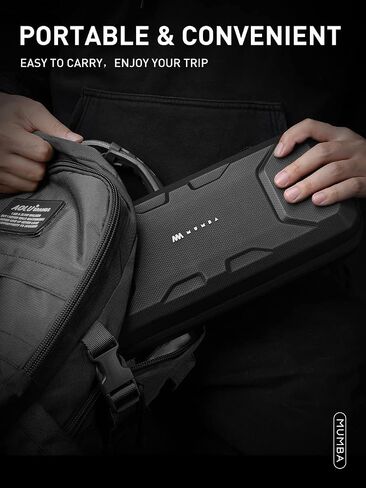 Mumba Carrying Case Compatible with Steam Deck 2022, Protective EVA Hard Shell and Waterproof Surface, Portable Travel Carry Handbag Pouch for Steam Deck Console & Accessories[Large Capacity](Black) in Saudi Arabia