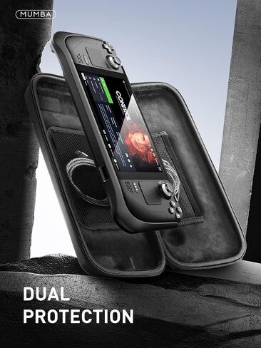 Mumba Carrying Case Compatible with Steam Deck 2022, Protective EVA Hard Shell and Waterproof Surface, Portable Travel Carry Handbag Pouch for Steam Deck Console & Accessories[Large Capacity](Black) in Saudi Arabia