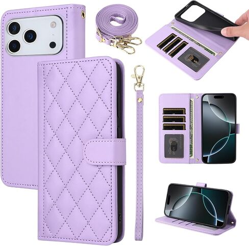 Argyle Wallet Case for iPhone 15 Pro 6.1 inch Card Slots Women Pink in Kuwait