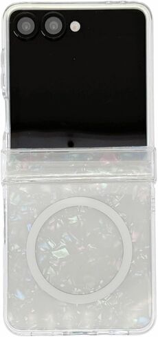 NiceKing for Galaxy Z Flip 7 Case with MagSafe, Colorful Seashells Magnetic Phone Case for Samsung Galaxy Z Flip7 Zflip7 Hard Acrylic Plastic Protective Cove in Saudi Arabia