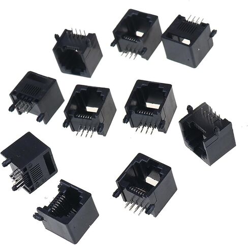 10Pcs RJ45 8P8C Networking Sockets Computer Internet RJ11 Sockets for Networking Telephone Connection Accessories Fast Speed Data in Saudi Arabia
