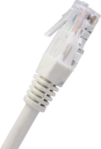 EPC50WH Ethernet Cable, 50', Supports Cat6/ Cat5e/ Cat5 Standards, 550Mhz, 10Gbps, RJ45 Computer Networking Cord, White in Saudi Arabia