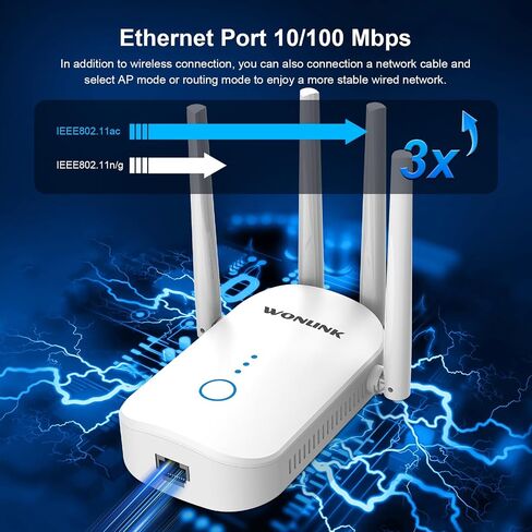 WiFi Extender Signal Booster,1200Mbps WiFi Repeater (White) in Saudi Arabia