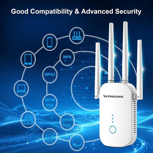 WiFi Extender Signal Booster,1200Mbps WiFi Repeater (White) in Saudi Arabia