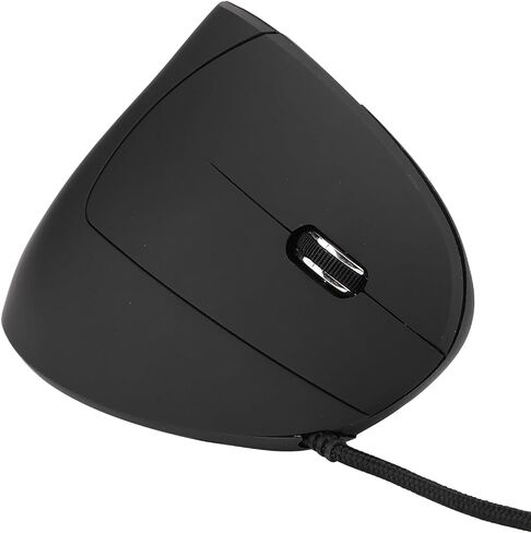 Ergonomic Vertical Gaming Mouse,800‑1200‑2000‑3200 DPI Adjustable Optical LED, Smart Connection, Gaming Mouse, Plug and Play, for (Black) in Kuwait