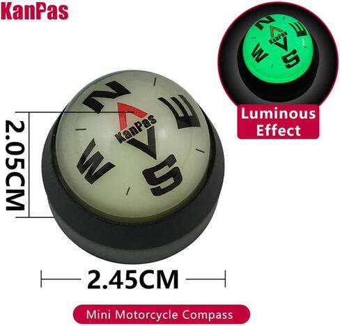 KanPas VA-20L Luminous EDC Ball Compass Free Angle Traditional Reading for Motorcycle in Saudi Arabia