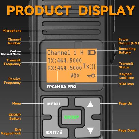 SAMCOM FPCN10A-PRO 2 Way Radio Walkie Talkies, Custom Channel Names, 6 Pack in Saudi Arabia