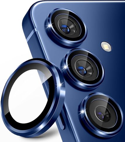 CloudValley for Samsung Galaxy S26 Camera Lens Protector Bling, 9H Tempered Glass + Aluminum Alloy Lens Protective Ring [Glitter Decoration] Ultra-HD Tempered Glass Cover,Glitter Colorful in Saudi Arabia