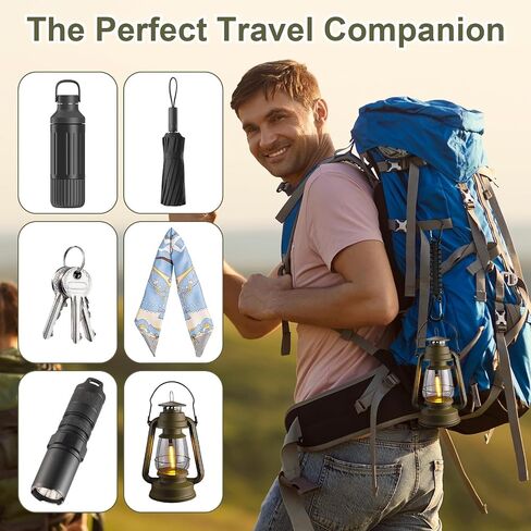 4 Pcs Paracord Keychain Carabiner Clip with D Ring Lanyard, Heavy Duty Braided Nylon Paracord Stroller Hook for Keys, Water Bottle, Backpack, EDC Gear for Men & Women in Saudi Arabia