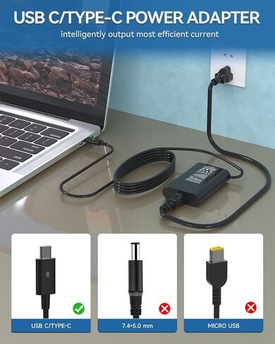 Syfrufo 65W USB-C Laptop Charger for Dell Inspiron 14/16 2-in-1 Series in Kuwait
