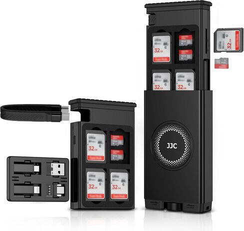 Kiorafoto Cable Case + MicroSD Card Holder Kit: High-Speed SD Card Reader Case, Multi-Use Micro SD Card Holder for AirTag with USB-C Cable,Type-C to Light & Type-A Adapter, Eject Pin in Saudi Arabia