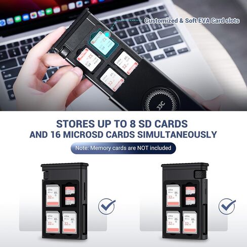 Kiorafoto Cable Case + MicroSD Card Holder Kit: High-Speed SD Card Reader Case, Multi-Use Micro SD Card Holder for AirTag with USB-C Cable,Type-C to Light & Type-A Adapter, Eject Pin in Saudi Arabia