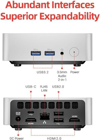 FIREBAT R2 Mini PC(High-Performance Solution) with AMD Ryzen5 3500U (Beats 4300U/N150/3300U) 4C/8T, 16GB DDR4 RAM 512GB SSD, WiFi5 BT4.2, Dual HDMI2.0, Portable Desktop Computer in Saudi Arabia