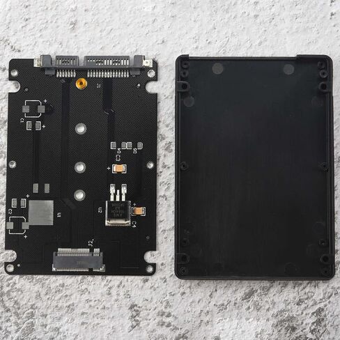M.2 NGFF (SATA) SSD إلى حاوية SATA بسمك 8 مم مقاس 2.5 بوصة، أسود، 141958 in Kuwait