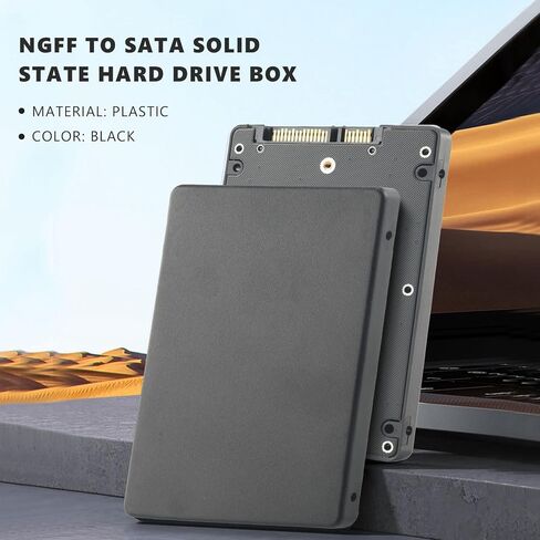 M.2 NGFF (SATA) SSD إلى حاوية SATA بسمك 8 مم مقاس 2.5 بوصة، أسود، 141958 in Kuwait