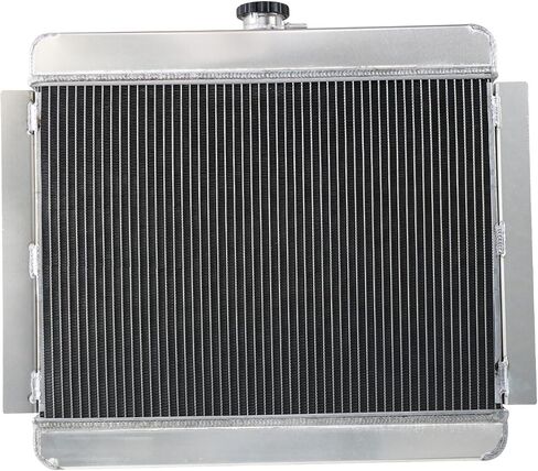 Automotive Replacement Engine Radiators 4 Row Radiator Shroud Fan with Thermostat Relay Kit For Chevy Nova Chevy II L6 V8 1962-1967 Aluminum Radiator Fan in Saudi Arabia
