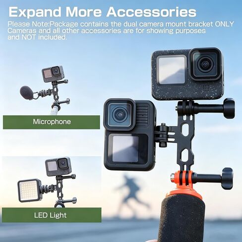 Aluminum Horizontal Vertical Dual Camera Mount for GoPro Hero 13/12/11/10/9 in Saudi Arabia