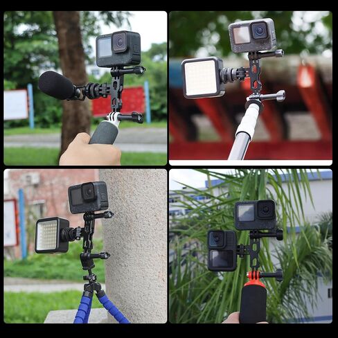 Aluminum Horizontal Vertical Dual Camera Mount for GoPro Hero 13/12/11/10/9 in Saudi Arabia