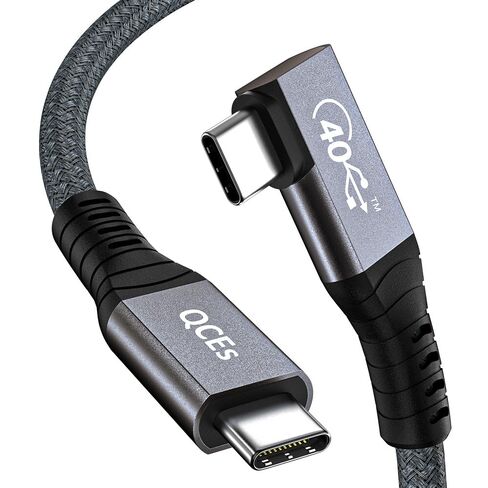 QCEs USB C Monitor Cable Right Angle 3.3FT Video Output to Portable Monitor 8K USB C 3.2 Gen 2x2 Video Cable 20Gbps Data Transfer, 240W PD Charging for iPhone 17/16 MacBook Carplay KYY MNN InnoView in Saudi Arabia