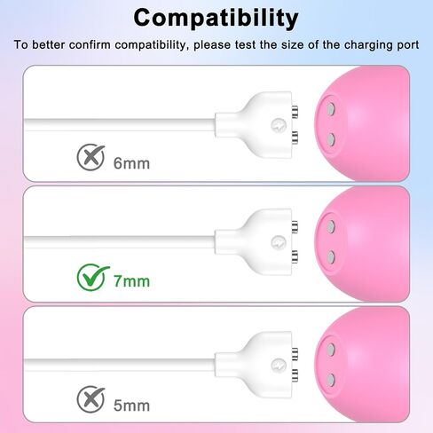 Vanjua 7mm Magnetic USB Cable DC Charger with 2 Pins Replacement Charging Cord for Massagers Toys Electric Toothbrush in Saudi Arabia