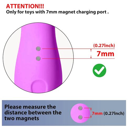 Vanjua 7mm Magnetic USB Cable DC Charger with 2 Pins Replacement Charging Cord for Massagers Toys Electric Toothbrush in Saudi Arabia