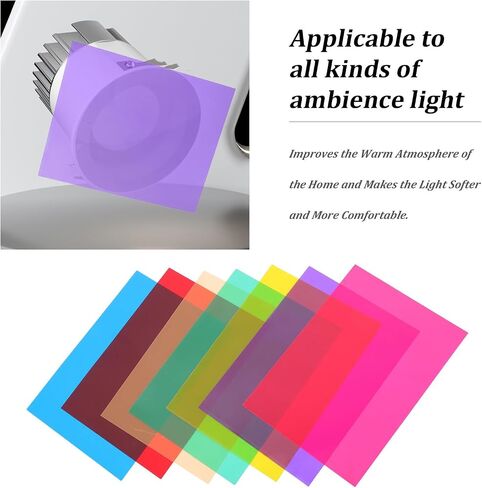 7pcs Colored Light Filter Film Sheets for LED Spotlights in Saudi Arabia