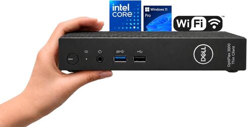 Dell OptiPlex Thin Client Business Mini PC, Intel Pentium N6005 Quad-Core CPU, 8GB RAM, 128GB SSD, Ultra-Compact Desktop for Everyday Use, Dual 4K Display Support, Wired KB&Mouse, Windows 11 Pro in Saudi Arabia