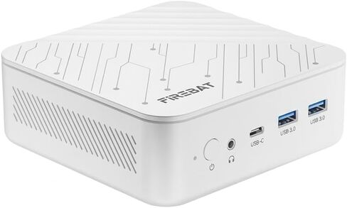 FIREBAT AM02 Mini PC with AMD Ryzen7 H255(Upgraded 8745HS) 8C/16T(Up to 54W), DDR5 16GB RAM (Upgradable) 512GB SSD, WiFi6 BT5.2, Dual 1G LAN, Triple 4K Display, Windows11 Portable Desktop Computer in Saudi Arabia