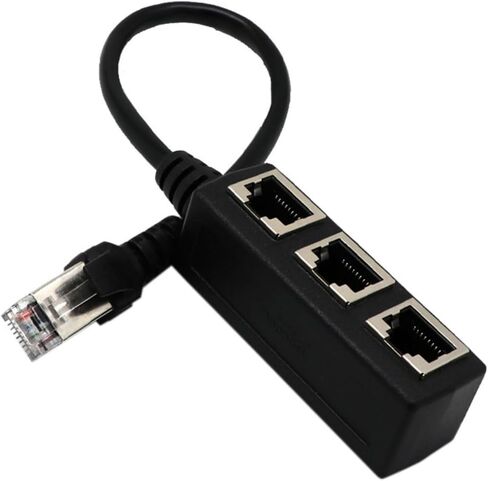 1 PCS RJ45 Ethernet Extension Cable Patch Cord Network Adapter(2 in 1 A) in Saudi Arabia