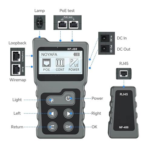 1 قطعة LCD PoE NF-488 جهاز اختبار الجهد والتيار in Kuwait