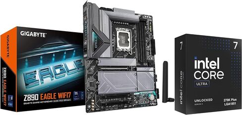 3-in-1 Combo: Intel Ultra7 270K Plus CPU + Gigabyte Z890 Eagle WiFi7 Motherboard and Klevv CRAS V DDR5 in Saudi Arabia
